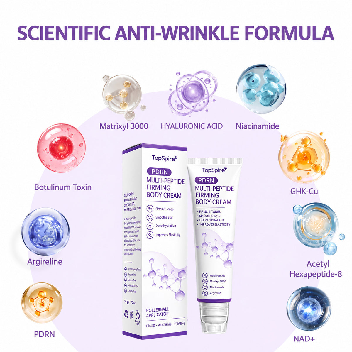 TopSpire®🎗️ PDRN Multi-Peptide Massage Roller Cream – Anti-Aging, Hydrating, Firming & Lifting Care for Smoother, More Radiant-Looking Skin