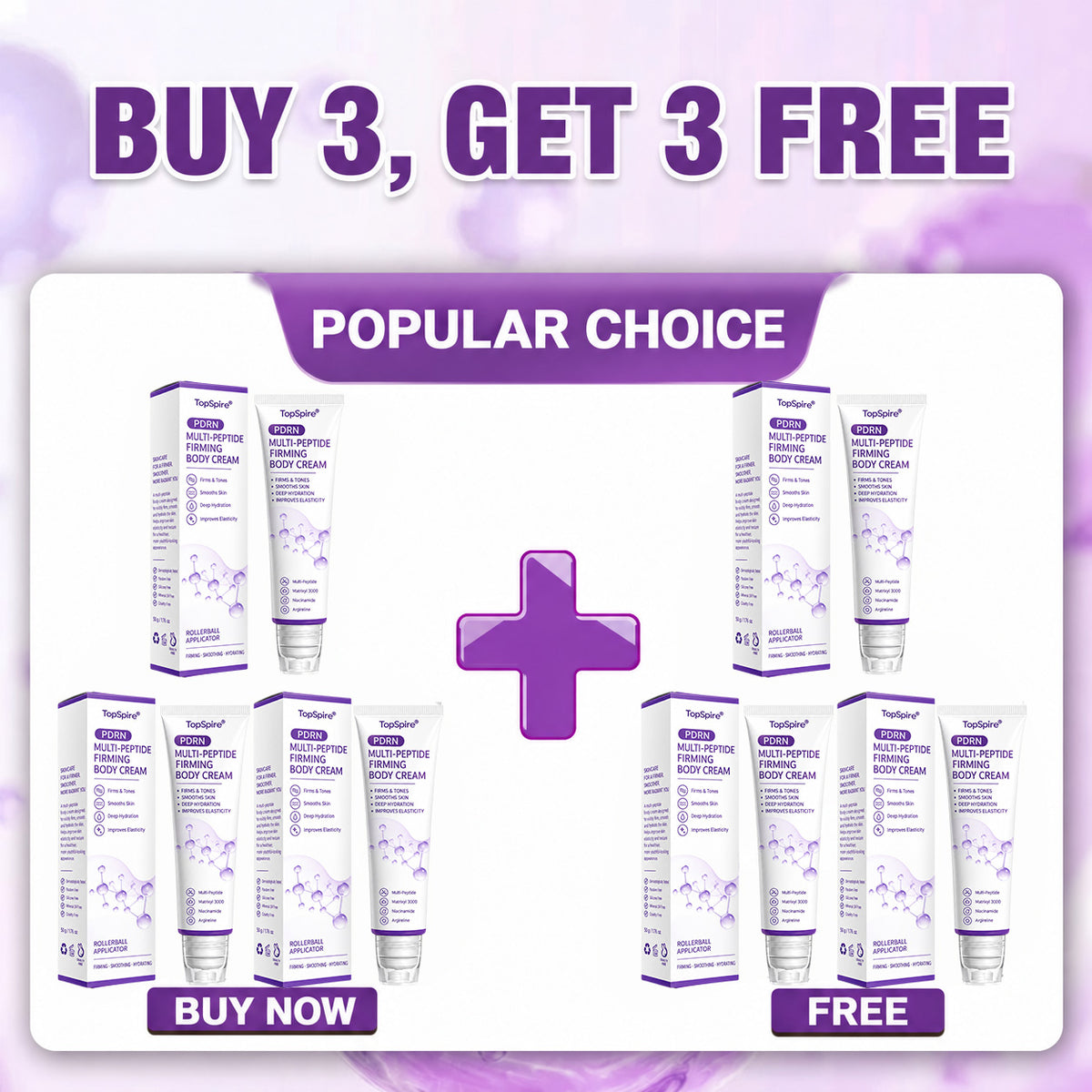 TopSpire®🎗️ PDRN Multi-Peptide Massage Roller Cream – Anti-Aging, Hydrating, Firming & Lifting Care for Smoother, More Radiant-Looking Skin
