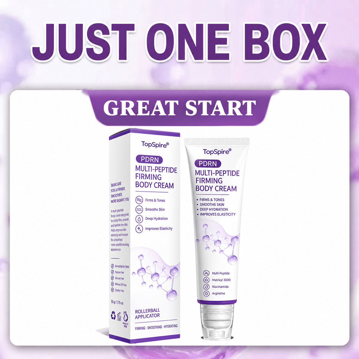 TopSpire®🎗️ PDRN Multi-Peptide Massage Roller Cream – Anti-Aging, Hydrating, Firming & Lifting Care for Smoother, More Radiant-Looking Skin