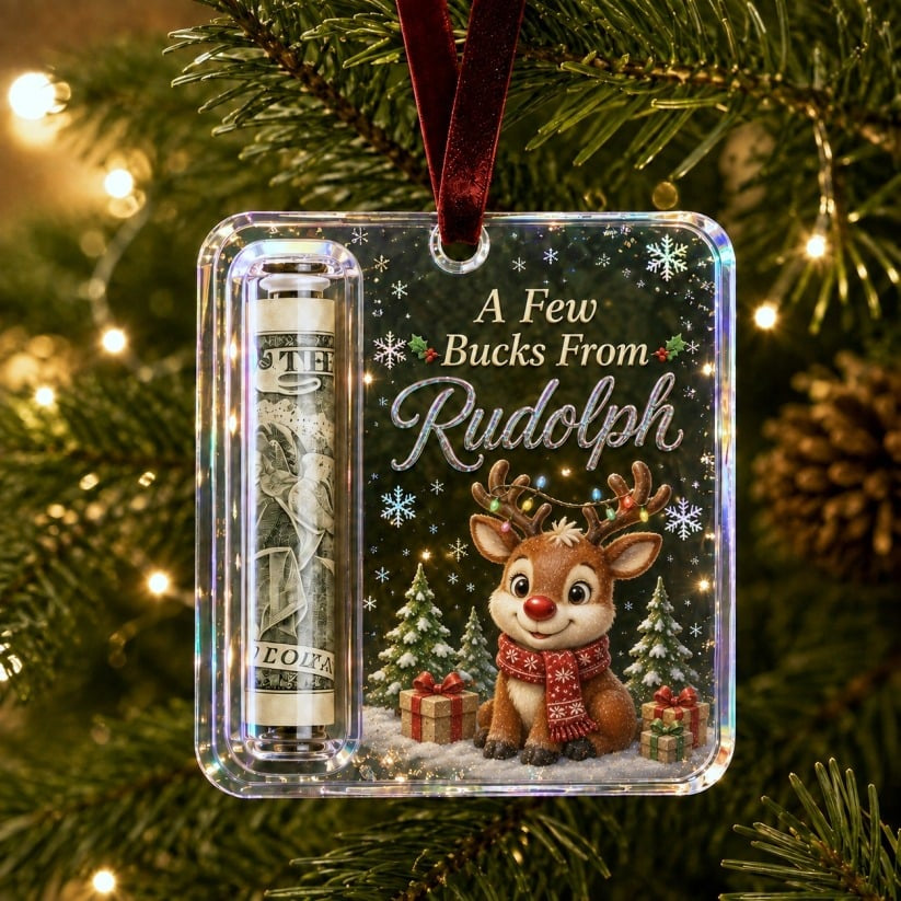 LAST DAY 50% OFF - 🎄Christmas Cash Gift Ornament- Make Cash Feel Like A Real Christmas Gift💵