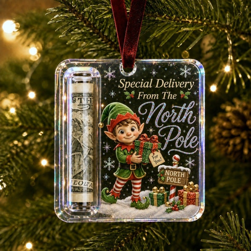 LAST DAY 50% OFF - 🎄Christmas Cash Gift Ornament- Make Cash Feel Like A Real Christmas Gift💵