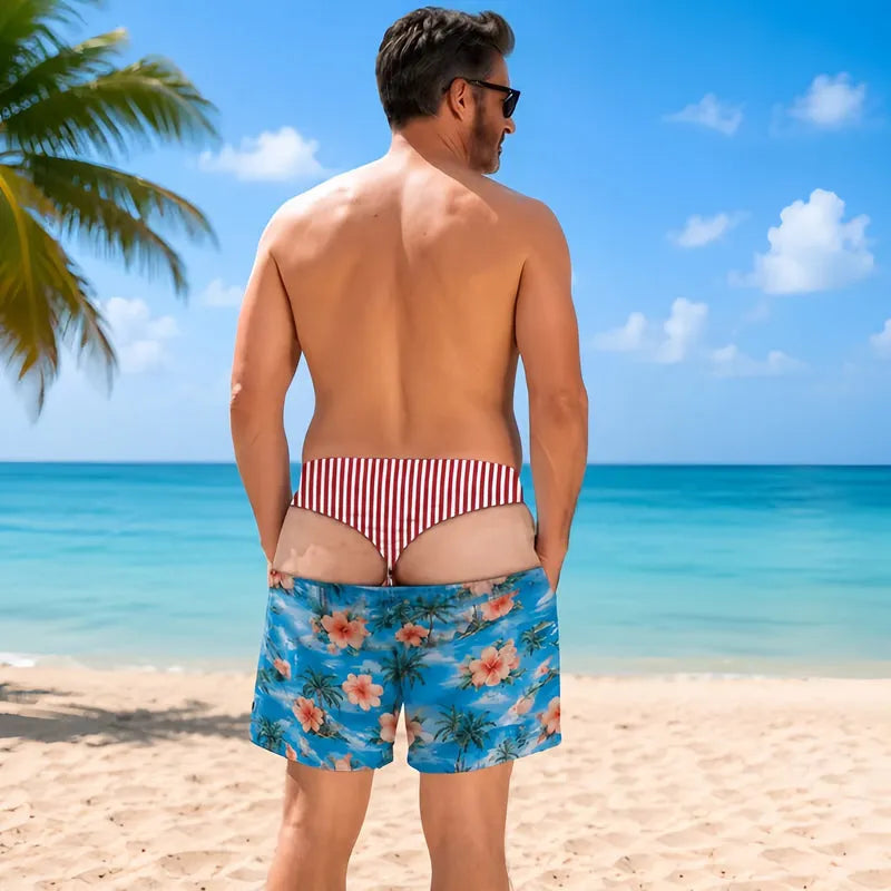 Striped Thong / Hawaiian Blue